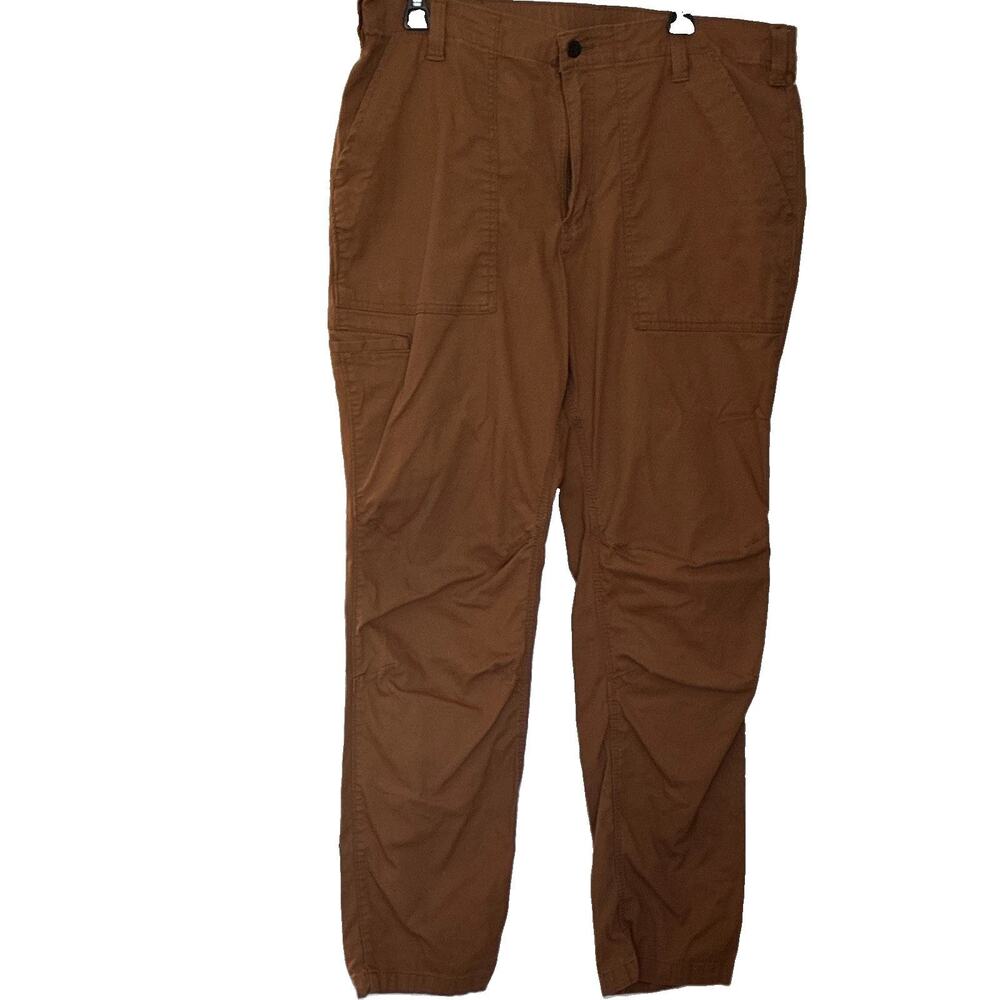 Carhartt Men 38x32 Relaxed Fit Utility Canvas Work Pants Brown 105590 BRN Clean